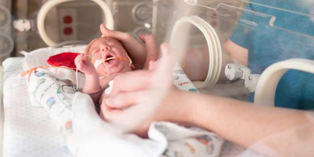 infant in hospital