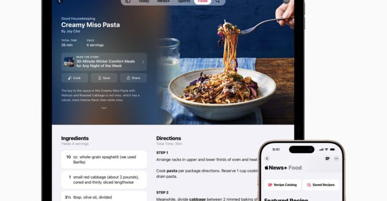 Apple News Plus Food feed