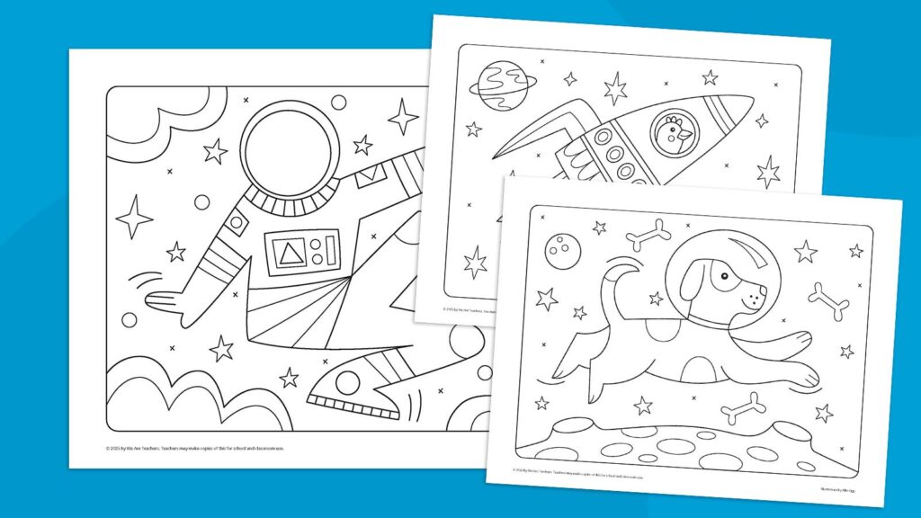 Space Coloring Pages Feature