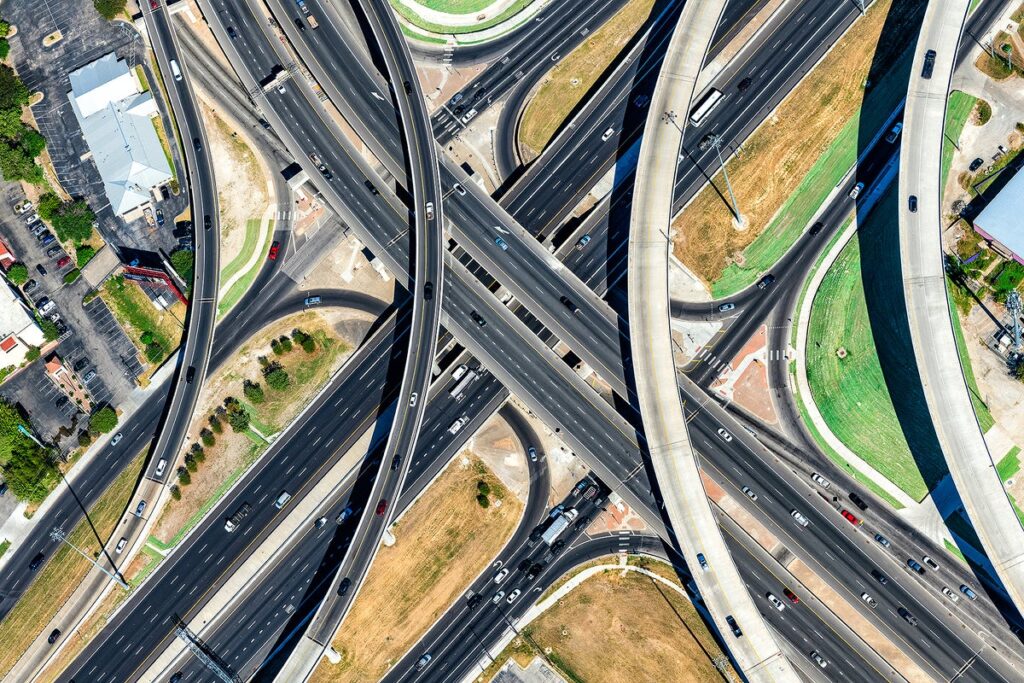 interstate aerial view